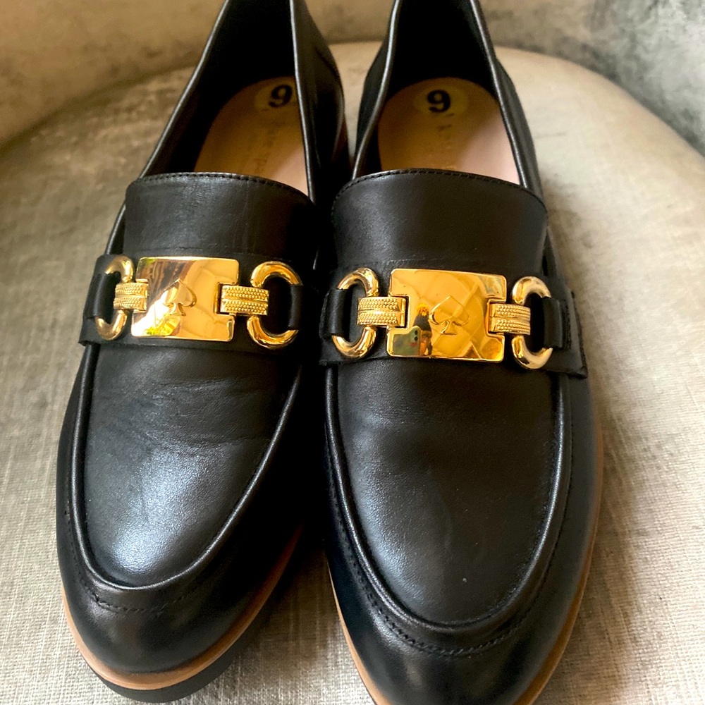 Kate Spade Kolby Blk Lugsole Loafer 9M LN